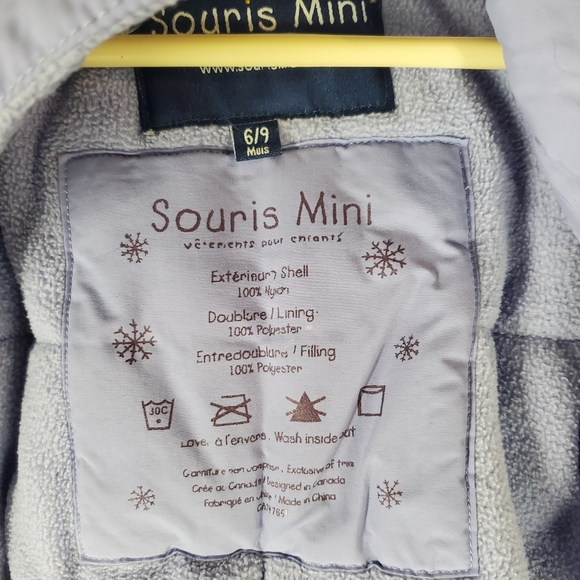 Souris Mini one piece snowsuit size 6/9M - Picture 6 of 10
